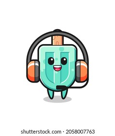 Cartoon mascot of popsicles as a customer service , cute design