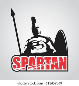 cartoon mascot spartan warrior