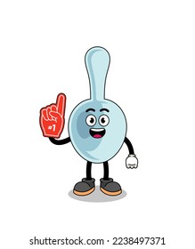 Cartoon mascot of spoon number 1 fans , character design