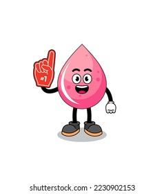 Cartoon mascot of strawberry juice number 1 fans , character design