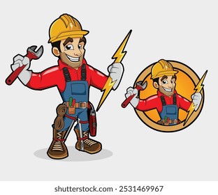 cartoon mascot who likes fixing things related to electricity