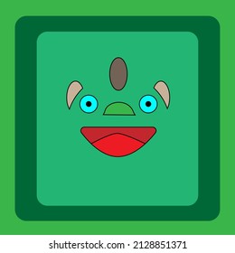 The cartoon mask for cover pages symbols signs or stickers ang imogies.