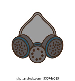 cartoon mask and respirator protective equipment design vector illustration eps 10