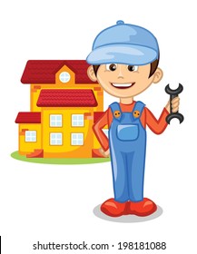 Cartoon master of the house