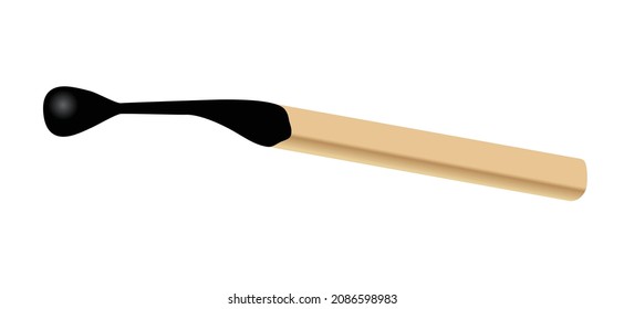 Cartoon matches , matchstick with  fire or flame logo. Burning fire or flame pictogram. Match lighted icon or sign. Flat vector.