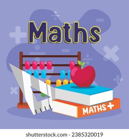 Antecedentes de la clase matemática de dibujos animados Vector