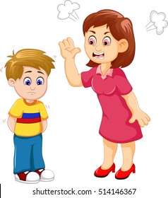 cartoon Mather scolding his son