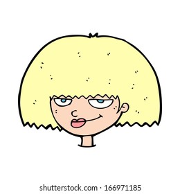 cartoon mean female face