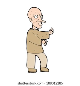 cartoon mean looking man
