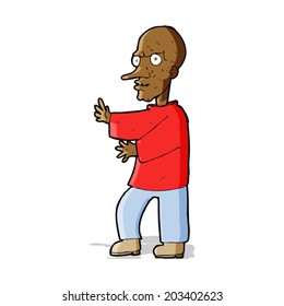 cartoon mean looking man