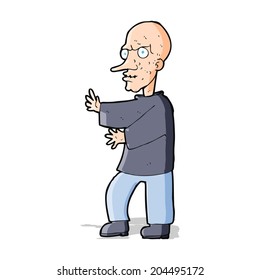 cartoon mean looking man