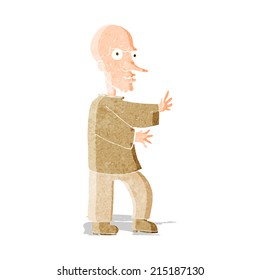 cartoon mean looking man