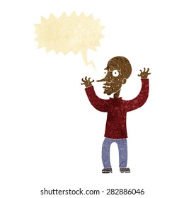 caricatura significa hombre con burbuja de habla