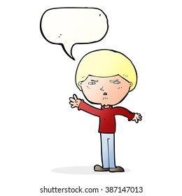 cartoon mean man with speech bubble