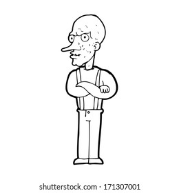cartoon mean old man