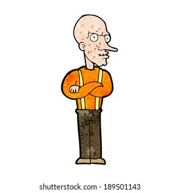 cartoon mean old man