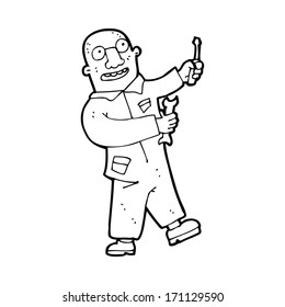 mecánico de dibujos animados