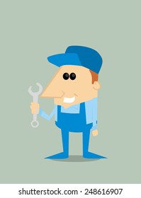 Cartoon mechanic