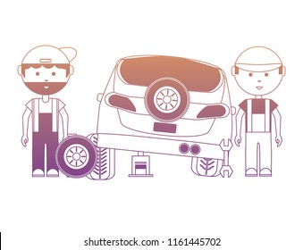 cartoon mechanic icon