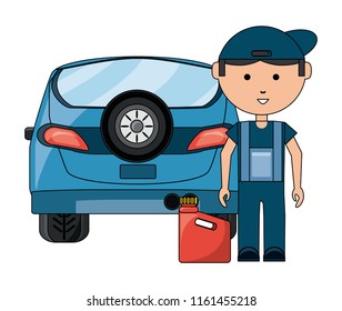 cartoon mechanic icon
