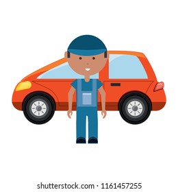 cartoon mechanic icon
