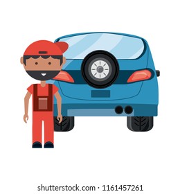 cartoon mechanic icon