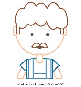 cartoon mechanic man icon