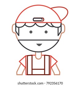 cartoon mechanic man icon