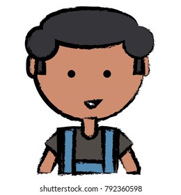 cartoon mechanic man icon