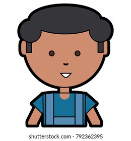 cartoon mechanic man icon