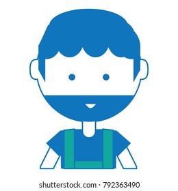 cartoon mechanic man icon