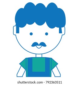 cartoon mechanic man icon