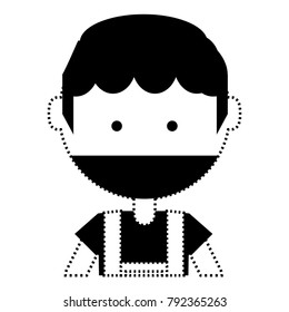 cartoon mechanic man icon