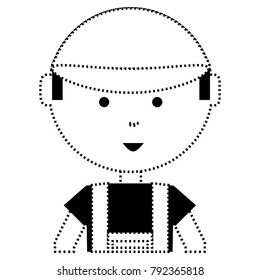 cartoon mechanic man icon