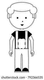 cartoon mechanic man icon