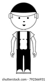 cartoon mechanic man icon