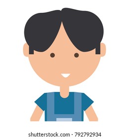 cartoon mechanic man icon