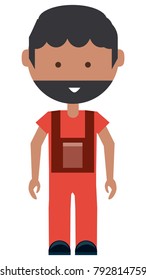 cartoon mechanic man icon