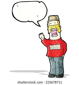 cartoon mechanic talking repairs