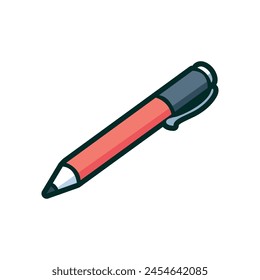 lápiz mecánico de dibujos animados para dibujar y escribir. diseño de Plantilla de Ilustración vectorial