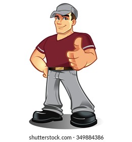 Cartoon mechanic,handyman,workman
