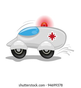cartoon medical car