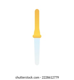 Cartoon medical dropper isolated on white background, hospital and treatment concept