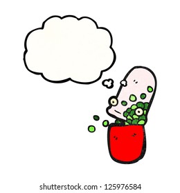 cartoon medical pill