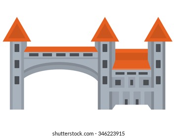 Cartoon medieval castle