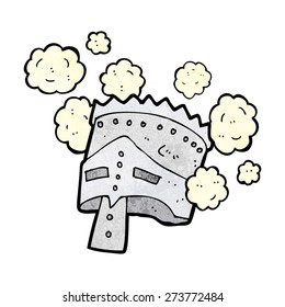 casco medieval de caricatura