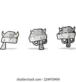 cartoon medieval helmets