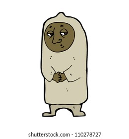 cartoon medieval monk