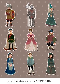 cartoon Medieval people stickers