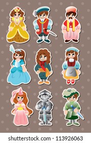 cartoon medieval people stickers